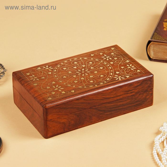 Шкатулка «Узор», 20×13×6 см, дерево - Фото 1