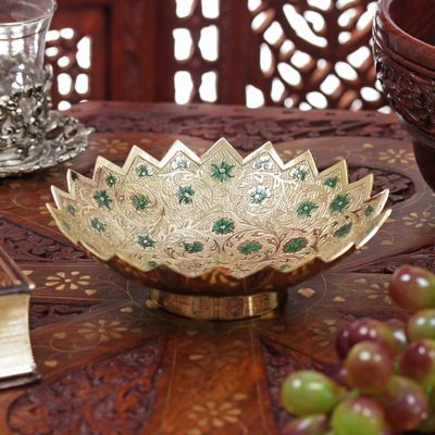 Блюдо «Многогранность», 5×15×15 см, латунь, цветная эмаль