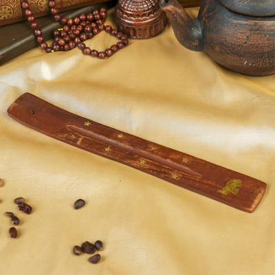 Подставка для благовония «Слон», 26×3.5×0.5 см, дерево