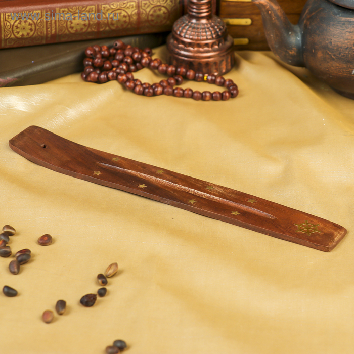 Подставка под благовония «Штурвал», 26×3.5×0.5 см, дерево - Фото 1