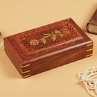 Шкатулка резная «Роза», 7×15×26 см, дерево - Фото 1