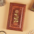 Шкатулка резная «Роза», 7×15×26 см, дерево - Фото 3