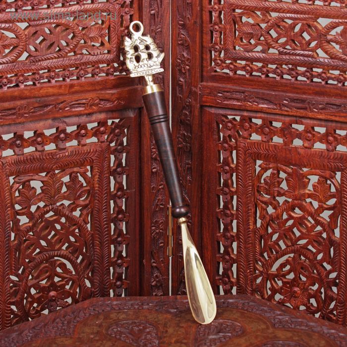 Ложка для обуви «Корабль», 36×5×2.5 см, латунь - Фото 1