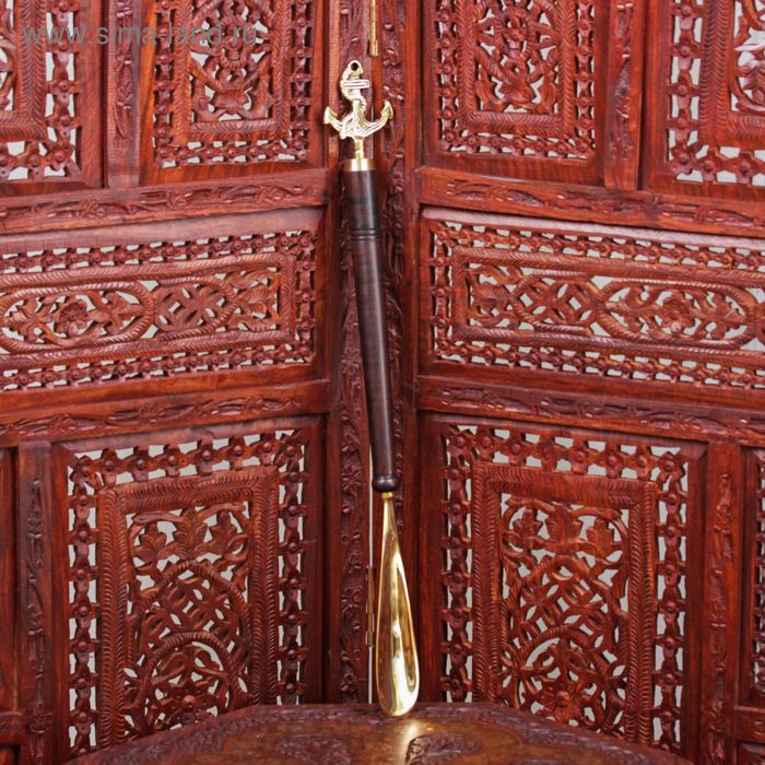 Ложка для обуви «Якорь», 51×5.5×2.5 см, латунь - Фото 1