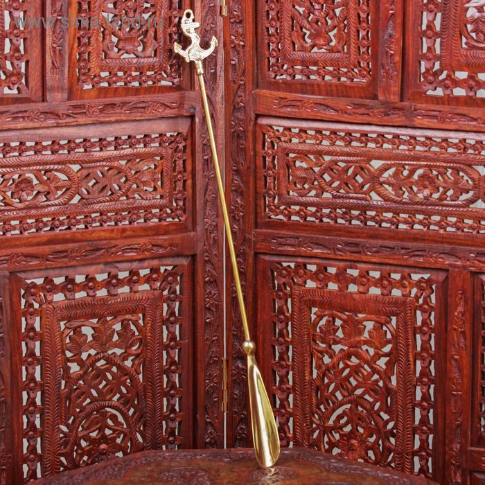 Ложка для обуви «Якорь с канатом», 52×5.5×1 см, латунь - Фото 1