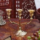 Подсвечник на 3 свечи «Трезубец», 13.5×15.2×7 см, латунь - Фото 2