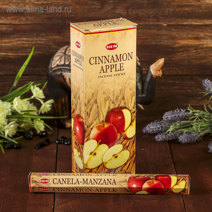 Благовония "HEM" 20 палочек угольные cinnamon apple - Фото 1