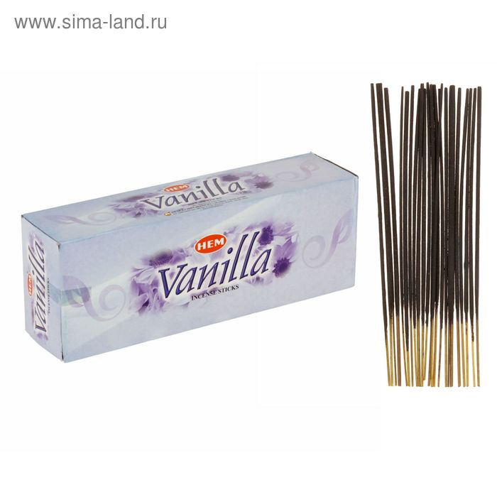 Благовония "HEM" 20 палочек угольные vanilla - Фото 1