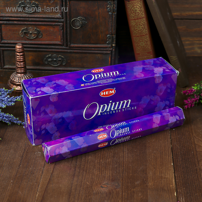 Благовония HEM 20 палочек угольные opium
