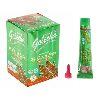 Хна для био тату Golecha 24 Carat Gold Magic Henna Green зелёный, туба, 35 г