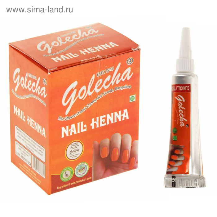 Хна для ногтей Golecha Nail Orange оранжевый, туба, 11 г - Фото 1