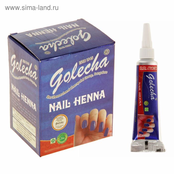 Хна для ногтей Golecha Nail Blue синий, туба, 11 г - Фото 1