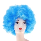 Карнавальный парик световой, мелкие кудри, цвет голубой, р-р 56-60 - Фото 1
