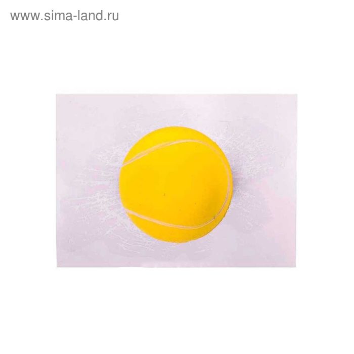 Наклейка на заднее стекло Разбитое стекло «Мяч теннисный» 3D, 110x160 см, желтый - Фото 1