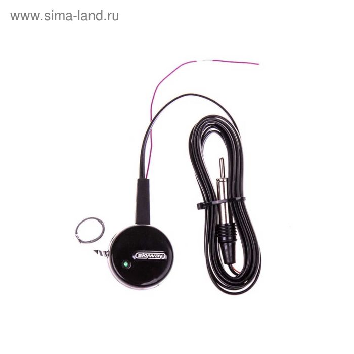 Антенна автомобильная Skyway ALPHA FM, круглая, тонкое полотно, черный, S00203003 - Фото 1