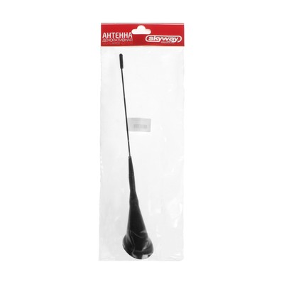 Антенна декоративная Skyway, 27 см, основание 70×50 мм, черный , S00201009