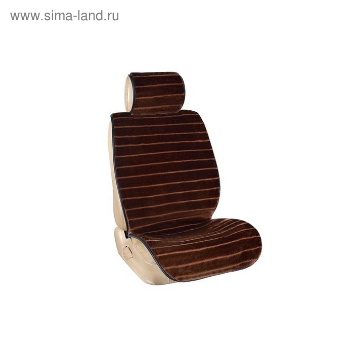 Накидка сиденья Skyway Arctic, искусственный мех, мутон, набор 5 предметов, коричневый