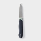 Нож для овощей кухонный Доляна «Страйп», зубчатое лезвие 7,5 см, цвет синий - фото 4577691