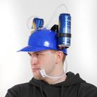 Карнавальная каска с отверстиями под банки, цвет синий - Фото 2