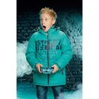 Куртка для мальчика, рост 140 см, цвет изумрудный - Фото 3