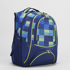 Рюкзак школьный на молнии, 2 отдела, наружный карман, отдел для обуви, цвет синий/разноцветный - Фото 2