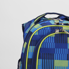 Рюкзак школьный на молнии, 2 отдела, наружный карман, отдел для обуви, цвет синий/разноцветный - Фото 4