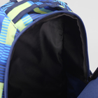 Рюкзак школьный на молнии, 2 отдела, наружный карман, отдел для обуви, цвет синий/разноцветный - Фото 5