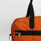Сумка спортивная на молнии, 1 отдел, наружный карман, длинный ремень, цвет оранжевый/чёрный - Фото 4