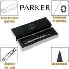 Ручка шариковая Parker Jotter Core Stainless Steel CT M, корпус из нержавеющей стали, серебристый матовый, синие чернила - фото 318008418