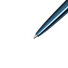 Ручка шариковая Parker Jotter Core Waterloo Blue CT M, корпус из нержавеющей стали, голубой глянцевый/ хром, синие чернила - фото 8879094