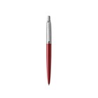 Ручка шариковая Parker Jotter Core Kensington Red CT M, корпус из нержавеющей стали, красный глянцевый/ хром, синие чернила - фото 8917565