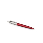 Ручка шариковая Parker Jotter Core Kensington Red CT M, корпус из нержавеющей стали, красный глянцевый/ хром, синие чернила - фото 8917566