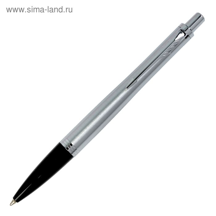 Ручка шариковая Parker Urban Core Metro Metallic CT M, корпус из латуни, серый глянцевый/ хром, синие чернила - Фото 1