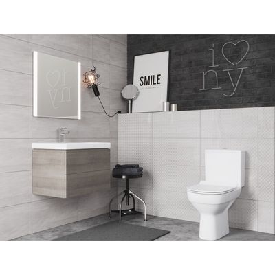 Унитаз компакт Cersanit CITY NEW CLEAN ON 011 3/5, дюр.slim, lift, e-off, белый