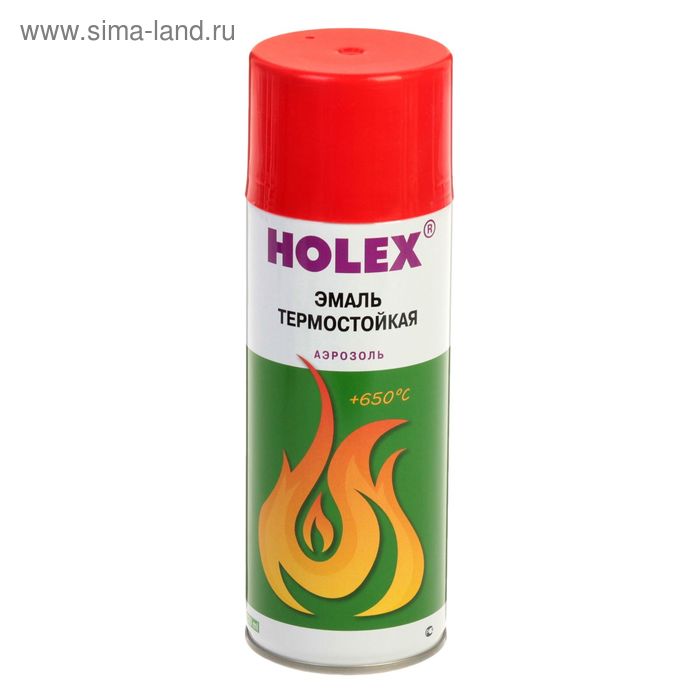 Термоэмаль HOLEX аэрозоль 520 мл, красная - Фото 1