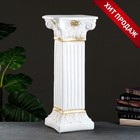 Колонна декоративная «Античная», гипс, бело-золотой, 64×25.5 см - Фото 1