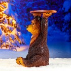 Садовая фигура "Медведь с полкой" большой 64см - Фото 6