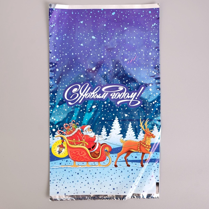 Пакет подарочный новогодний «Волшебное путешествие», для сладких подарков, 20?35 см (комплект 100 шт) - фото 58072116