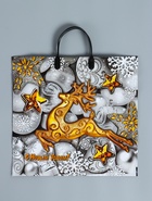 Пакет подарочный новогодний «Серебро», полиэтиленовый с пластиковой ручкой, 38×35 см - Фото 3