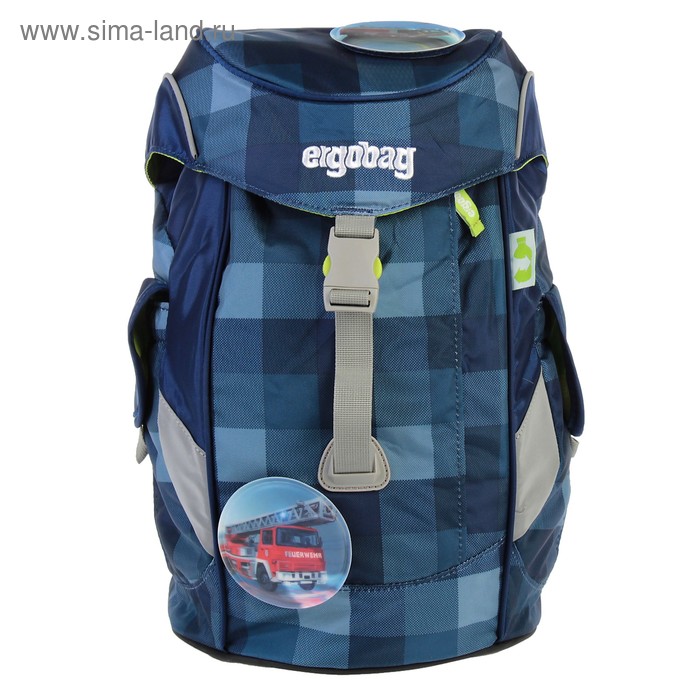 Рюкзак школьный, эргономичная спинка, для мальчика, Ergobag, 30 х 20 х 17 см, Mini, синий - Фото 1