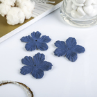 Декор для творчества под замшу "Пятилистник" темно-синий (набор 20 шт) 4,5х4,5 см - Фото 2