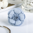 Декор для творчества под замшу "Камелия" голубой (набор 2 шт) 5х5 см - Фото 1