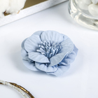 Декор для творчества под замшу "Камелия" голубой (набор 2 шт) 5х5 см - Фото 2