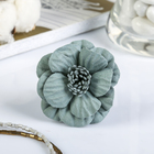 Декор для творчества под замшу "Камелия" зелёный (набор 2 шт) 5х5 см - Фото 1