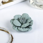 Декор для творчества под замшу "Камелия" зелёный (набор 2 шт) 5х5 см - Фото 2