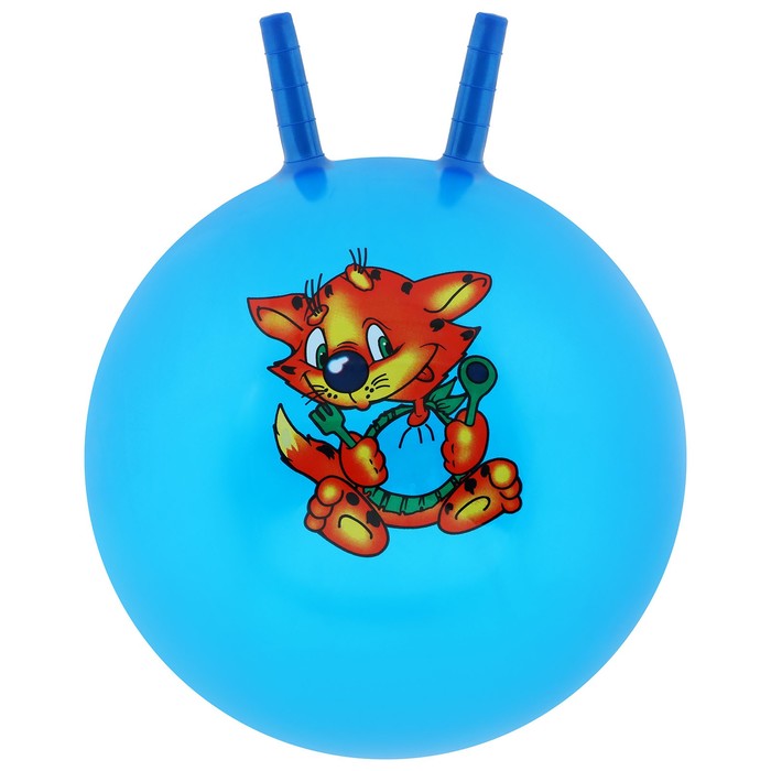 Мяч-прыгун с рожками, d=45 см, 350 г, цвета МИКС - Фото 1
