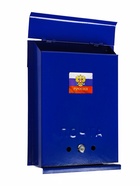 Ящик почтовый с замком, вертикальный, «Почта», синий - Фото 17