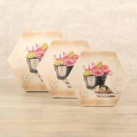 Набор коробок 3 в 1, 18,5 х 18,5 х 8 - 13,5 х 13,5 х 6,5 см 2489319