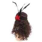 Повязка на голову "Мадам Пион" с перьями, цвета МИКС - Фото 2