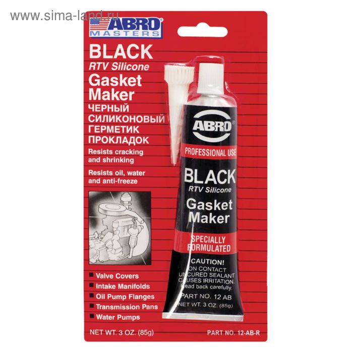 Герметик прокладок ABRO MASTERS, черный, 85 г 12-AB-CH - Фото 1